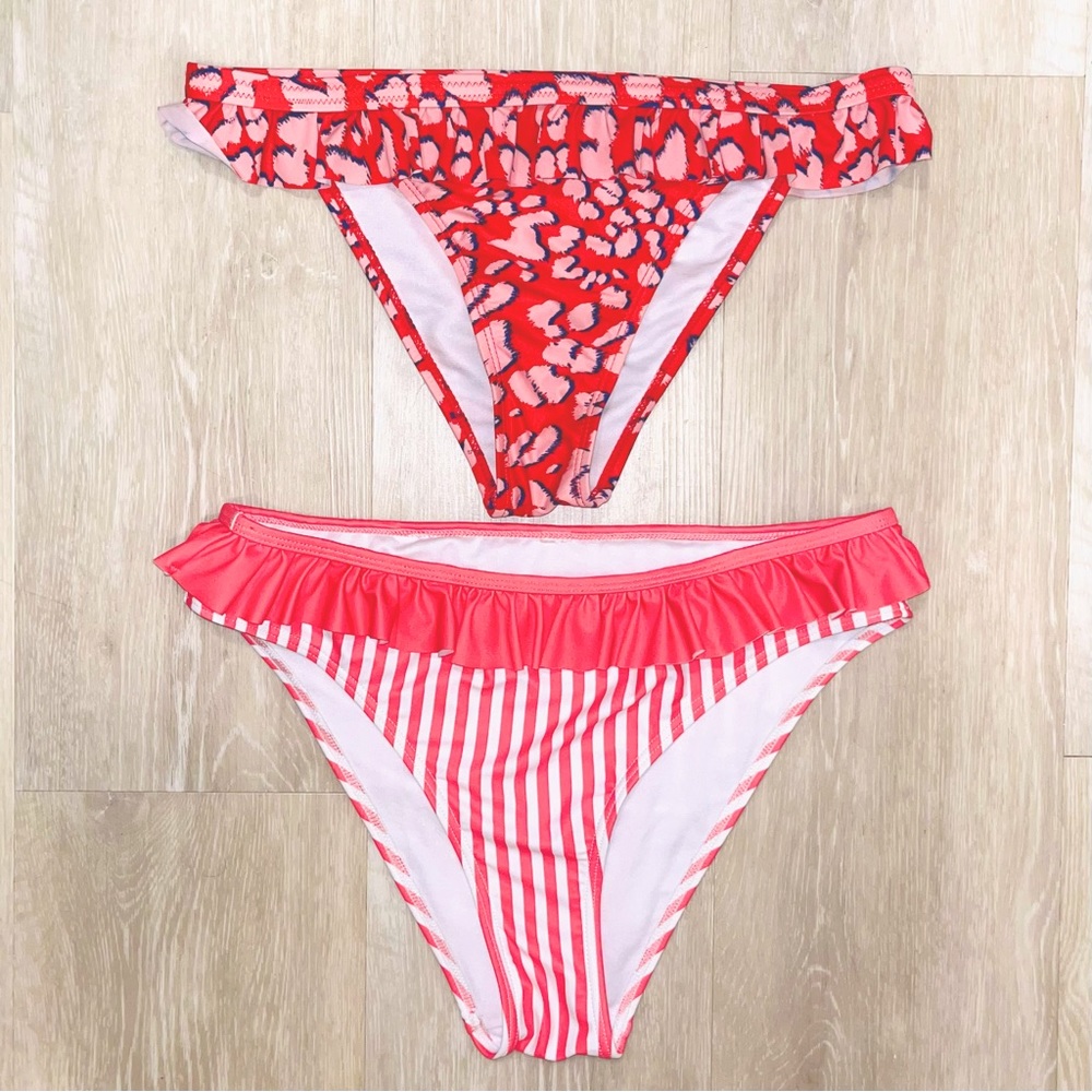 Ruffle bikini bottoms, set of 2